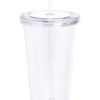 Kubek ze słomką P110908D transparentny