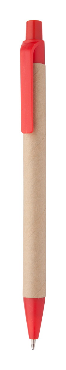 Długopis P111439D czerwony / naturalny Długopis P111439D czerwony / naturalny