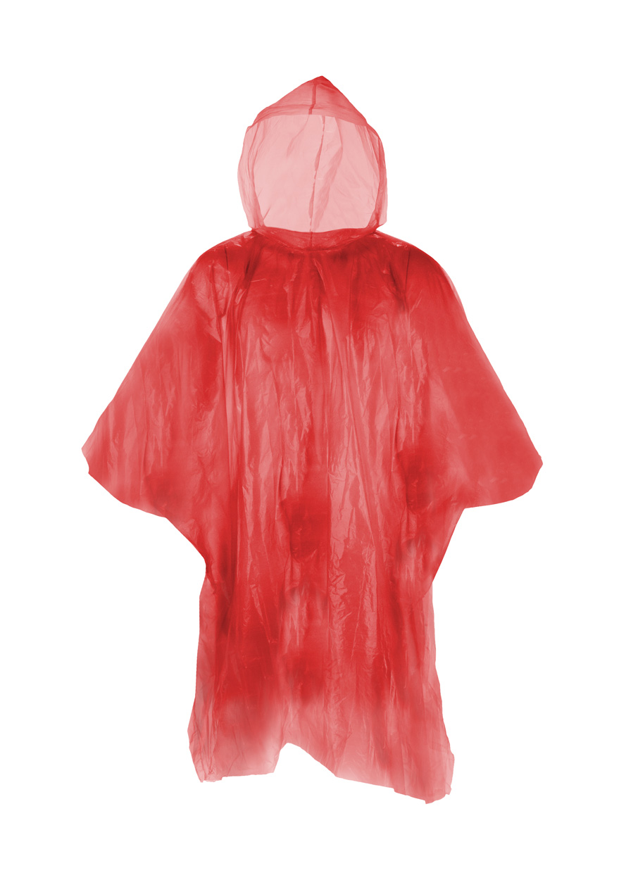 Poncho P111450D czerwony