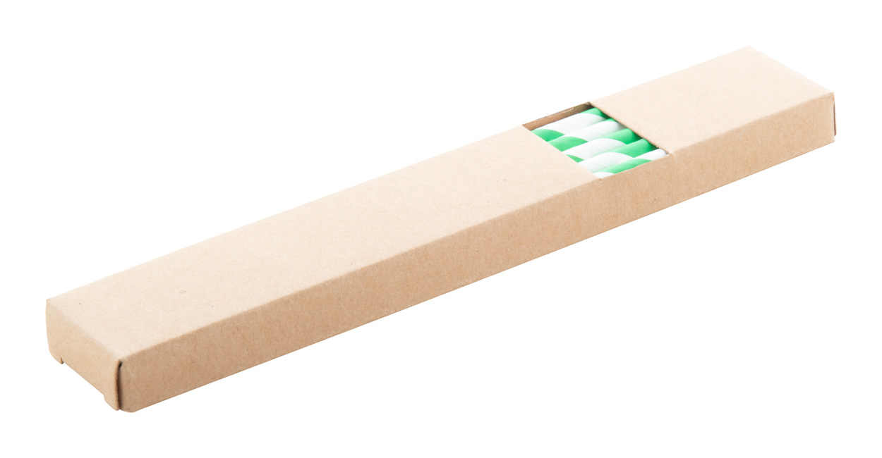 Słomka / zestaw słomek P113521D zielony / biały