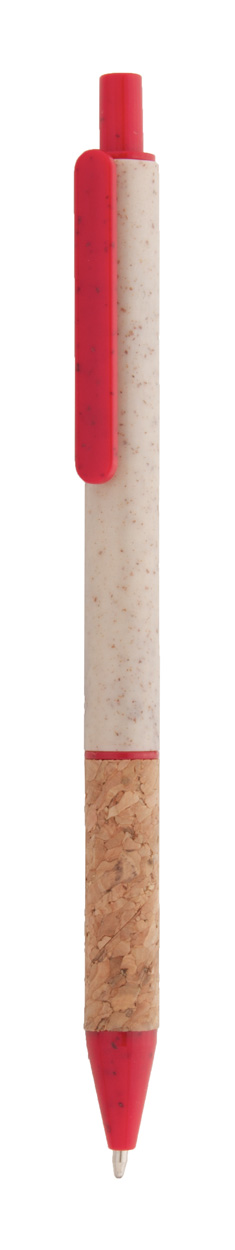 Długopis P116309D czerwony / naturalny
