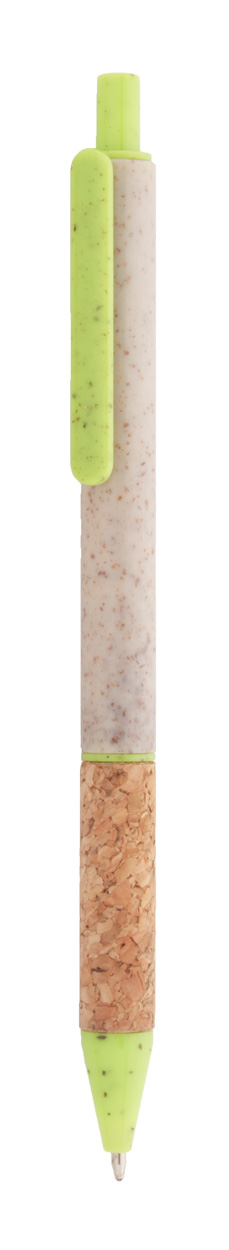Długopis P116309D zielony / naturalny
