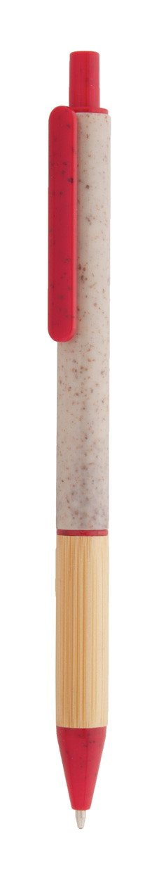 Długopis P116315D czerwony / naturalny