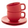 Zestaw filiżanek do cappuccino P118139D czerwony