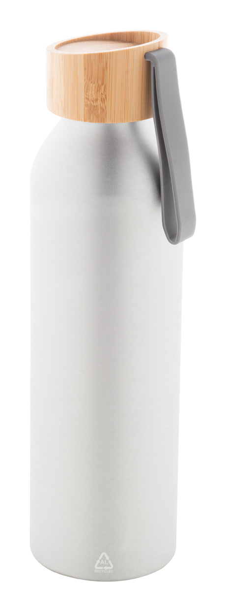 Butelka z aluminium z recyklingu P118161D srebrny