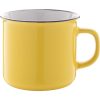 Kubek vintage P112965D żółty / biały
