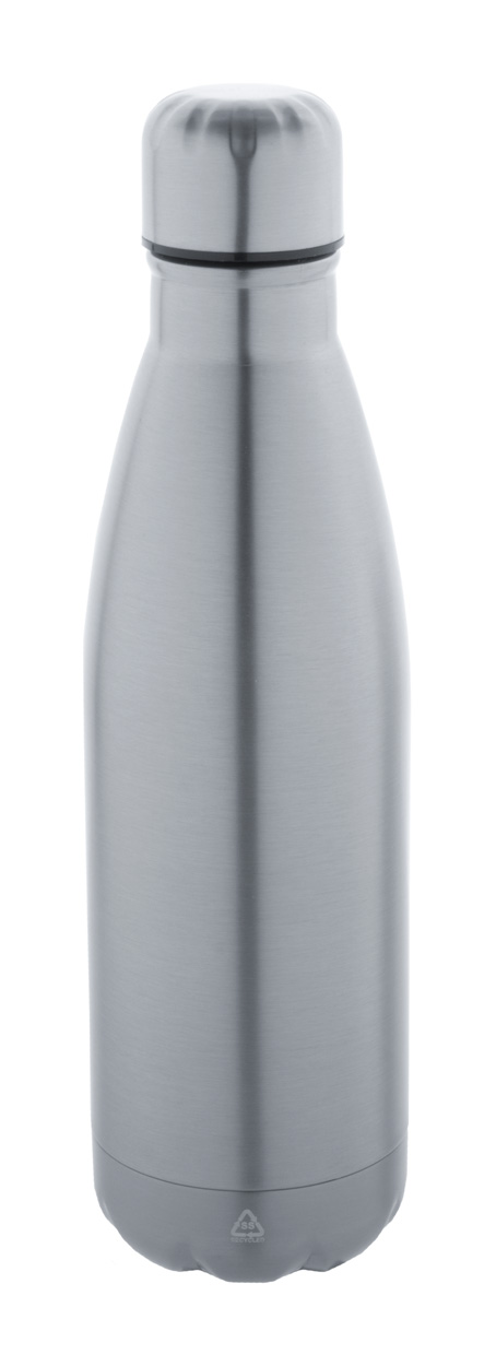 Butelka ze stali nierdzewnej z recyklingu P117721D srebrny