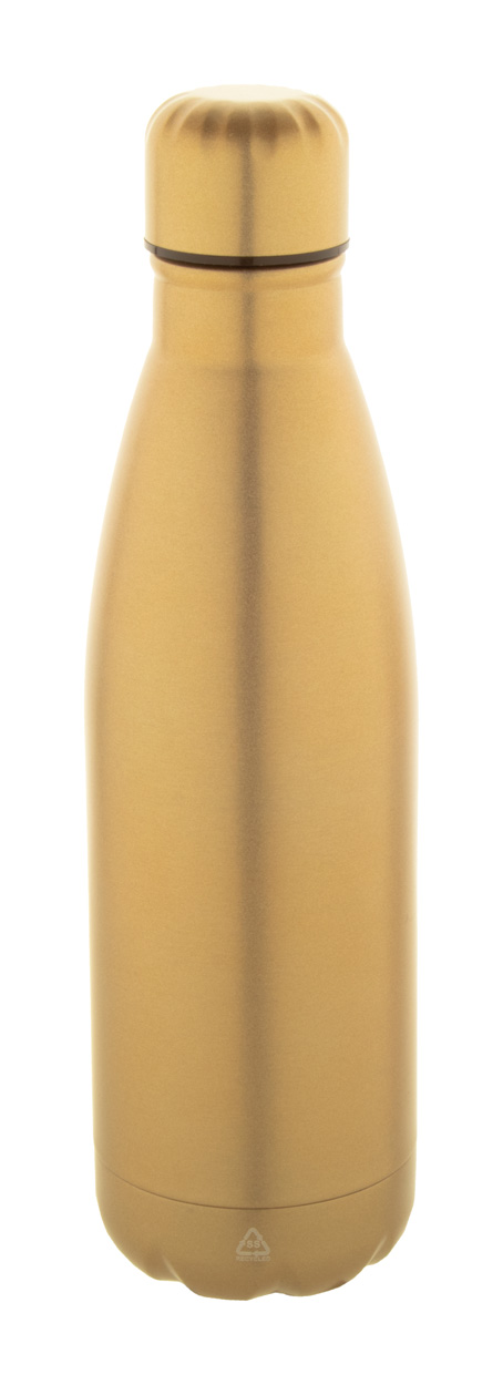 Butelka ze stali nierdzewnej z recyklingu P117721D złoty