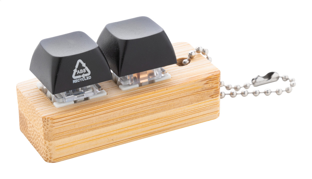 Brelok antystres P118945D czarny / naturalny