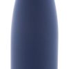Butelka ze stali nierdzewnej z recyklingu P118777D ciemnoniebieski