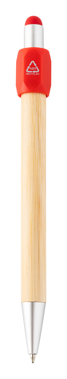 Długopis spinner P119471D czerwony / naturalny