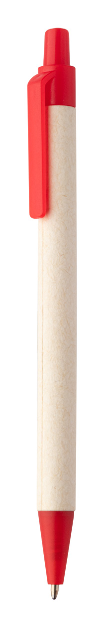 Długopis z kartonów po mleku P118432D czerwony / naturalny