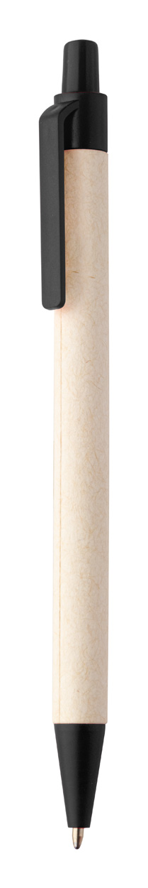 Długopis z kartonów po mleku P118432D czarny / naturalny