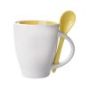 Kubek P112190D żółty / biały