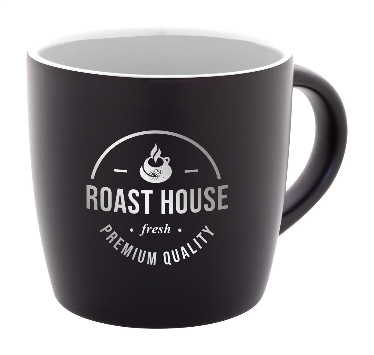 Kubek P118122D biały / czarny