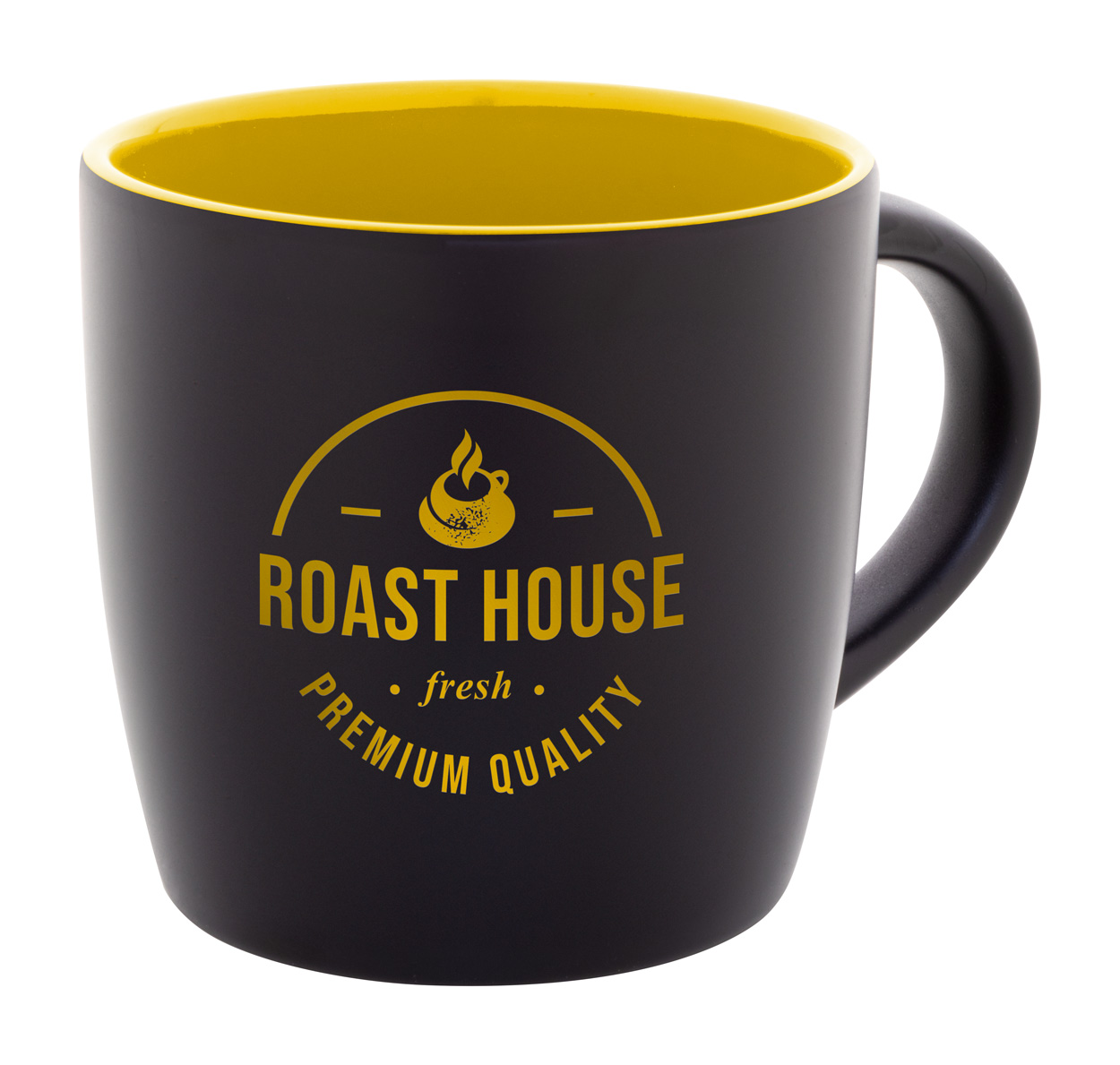 Kubek P118122D żółty / czarny