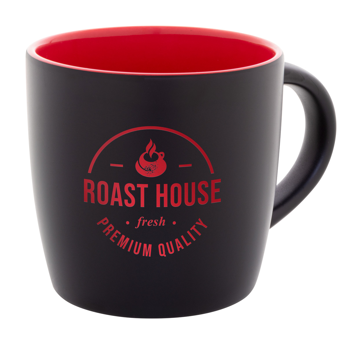 Kubek P118122D czerwony / czarny