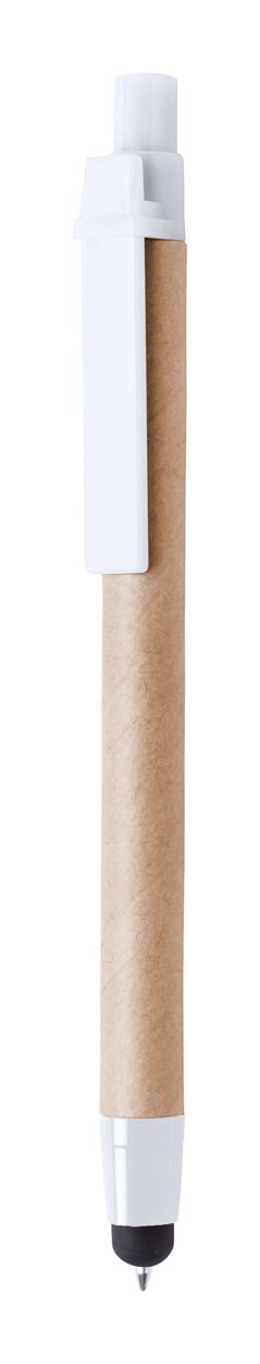 Długopis dotykowy P118517D biały / naturalny Długopis dotykowy P118517D biały / naturalny