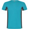 Shanghai sportowa koszulka dziecięca z krótkim rękawem P082296C turkusowy / dark lead