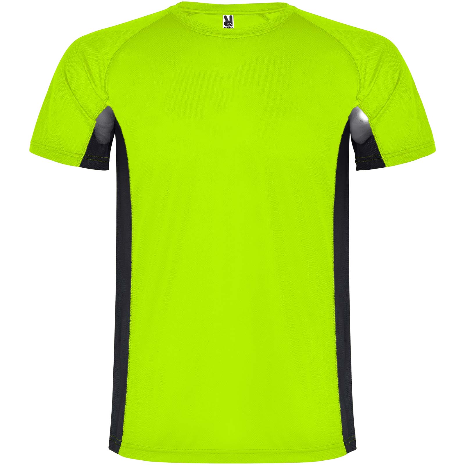 Shanghai sportowa koszulka dziecięca z krótkim rękawem P082296C fluor green / czarny
