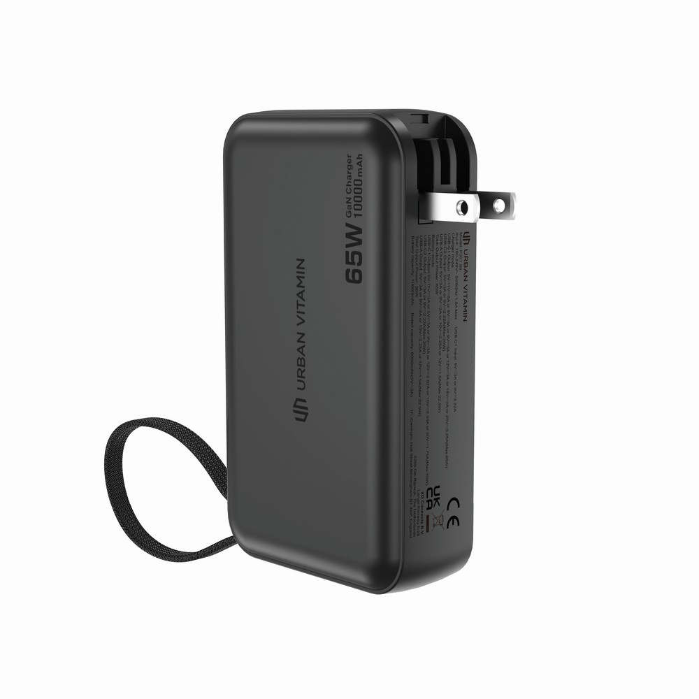 Ładowarka 2 w 1, power bank do laptopa 10000 mAh, 65W Eureka P104896X
