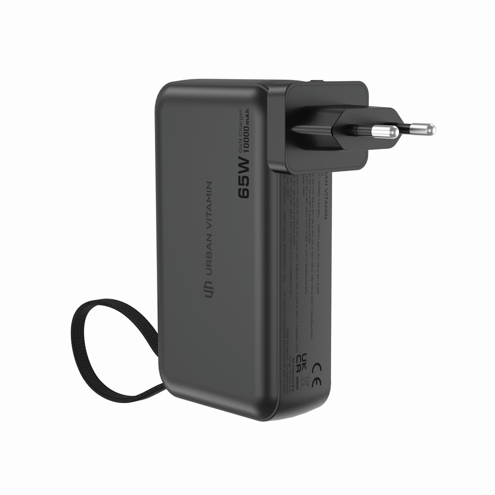 Ładowarka 2 w 1, power bank do laptopa 10000 mAh, 65W Eureka P104896X