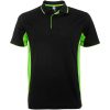 Montmelo koszulka polo unisex z krótkim rękawem P082755C czarny / limonka