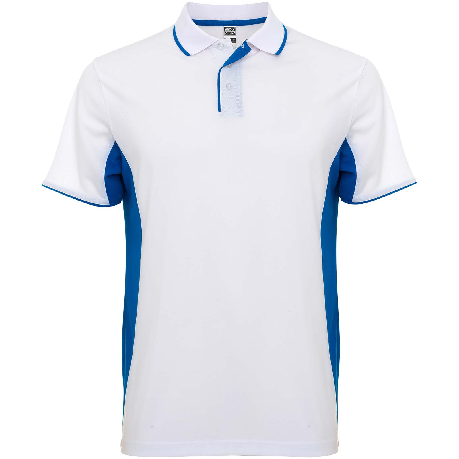 Montmelo koszulka polo unisex z krótkim rękawem P082755C biały / błękit królewski