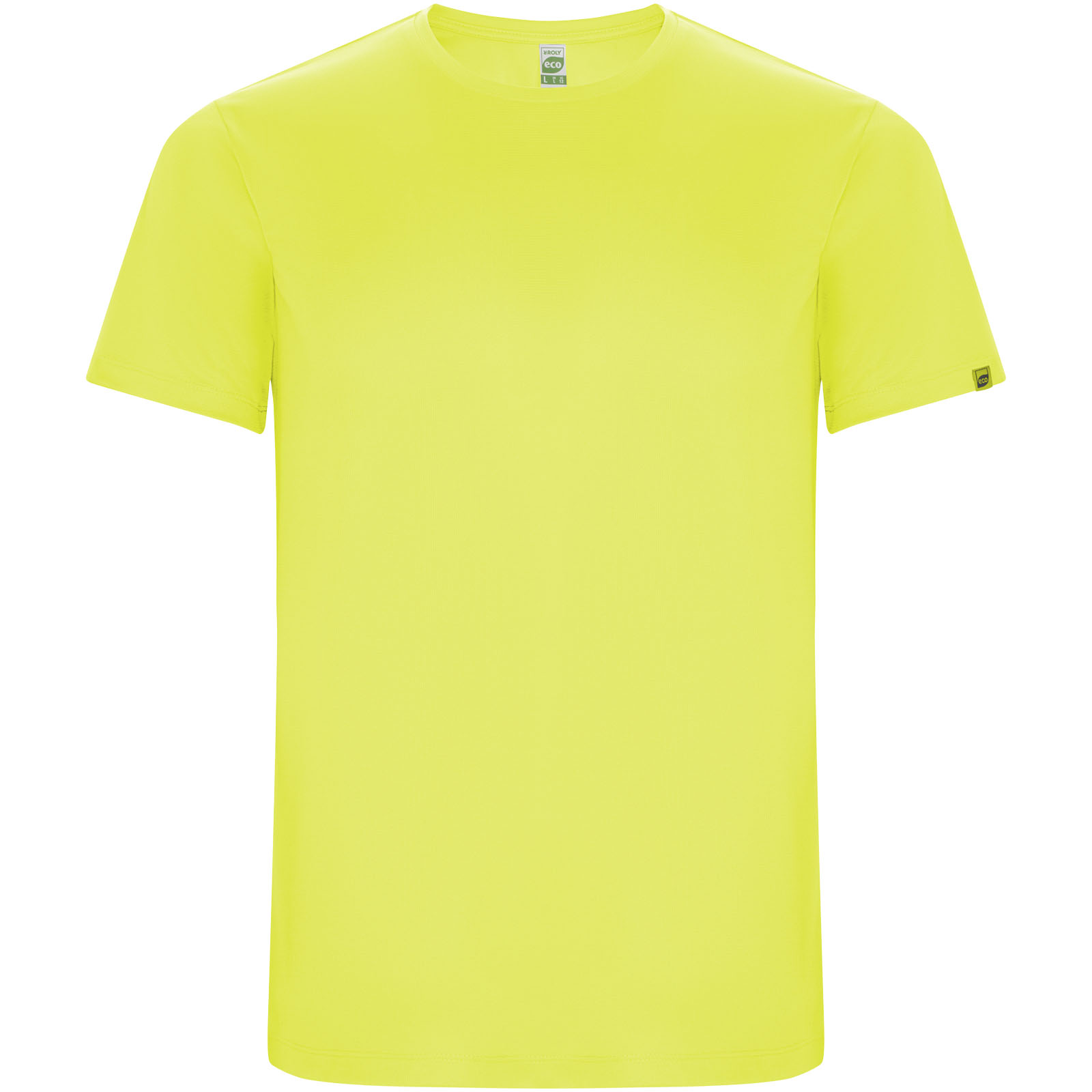 Imola sportowa koszulka męska z krótkim rękawem P079517C fluor yellow