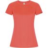Imola sportowa koszulka damska z krótkim rękawem P079670C fluor coral