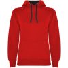 Urban damska bluza z kapturem P081720C czerwony / czarny