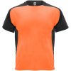Bugatti sportowa koszulka unisex z krótkim rękawem P082171C fluor orange / czarny