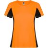 Shanghai sportowa koszulka damska z krótkim rękawem P082324C fluor orange / czarny