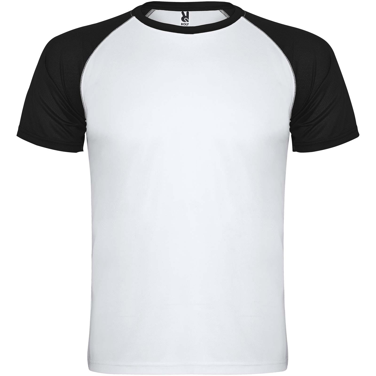 Indianapolis sportowa koszulka unisex z krótkim rękawem P082359C biały / czarny