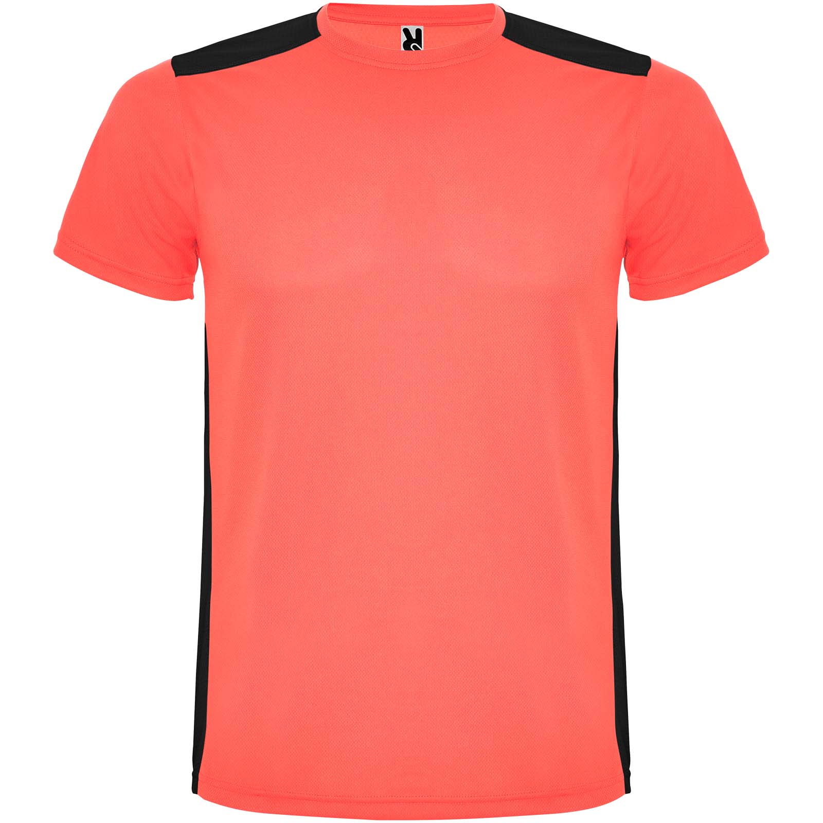 Detroit sportowa koszulka unisex z krótkim rękawem P082439C fluor coral / czarny