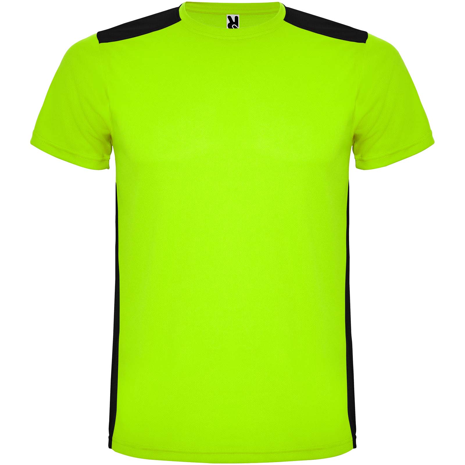 Detroit sportowa koszulka unisex z krótkim rękawem P082439C limonka / czarny