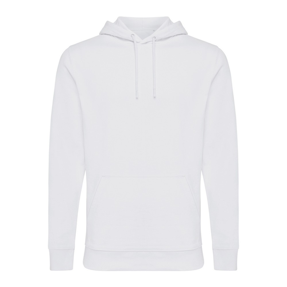Bluza z kapturem z bawełny z recyklingu Iqoniq Jasper P047468X biały
