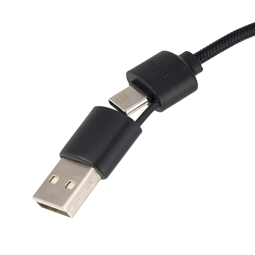 kabel z ładowarką indukcyjną 4w1 z podświetlanym logo w drewnianej obudowie - i5w P120936G