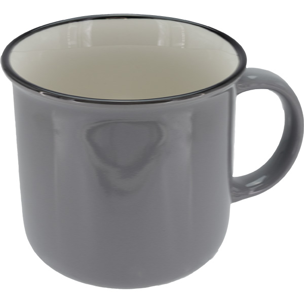 Kubek ceramiczny 350 ml P085369K szary