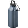 Aluminiowa butelka na wodę Oregon z karabińczykiem o pojemności 400 ml P067609C gun metal