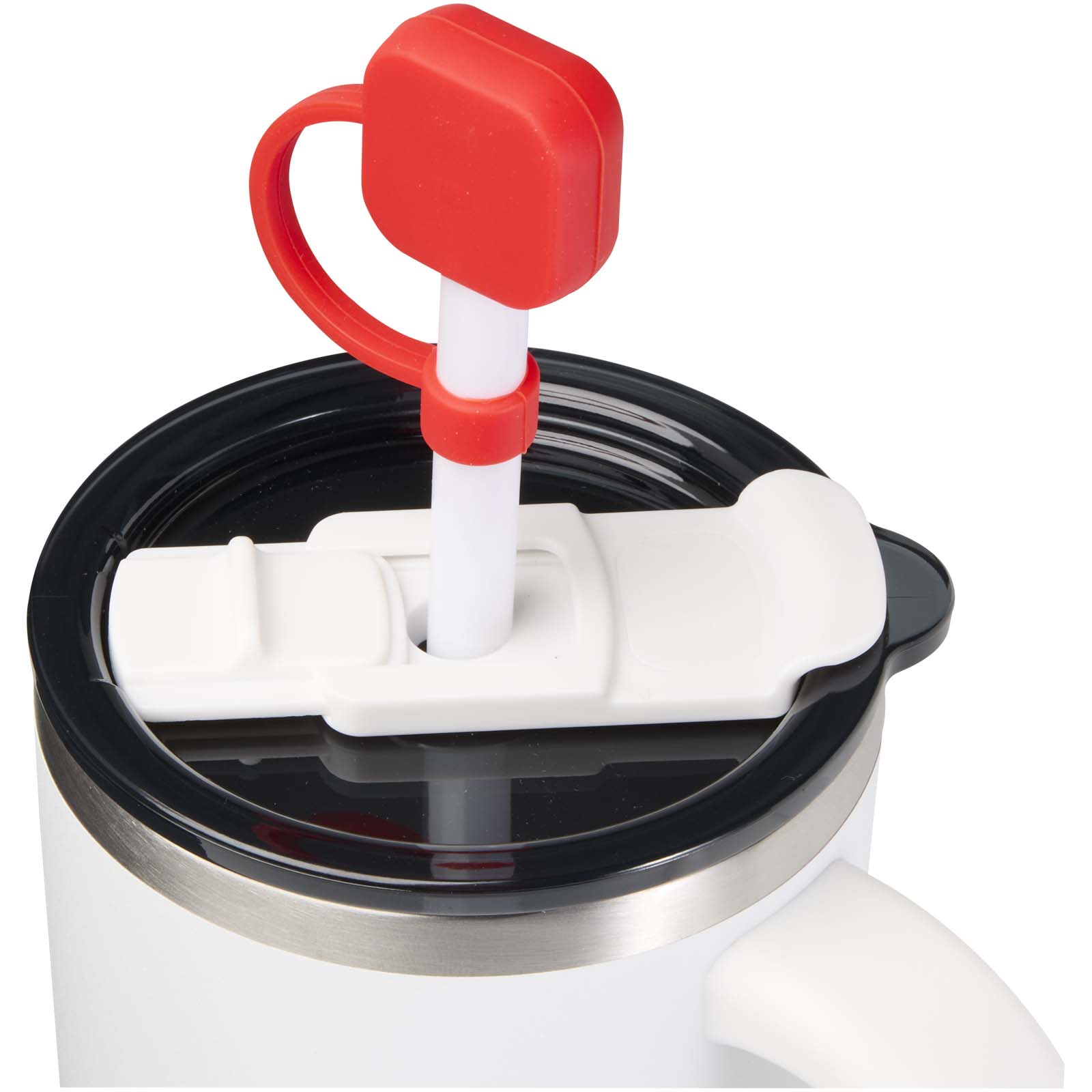 Sip silikonowa osłona słomki P121326C czerwony