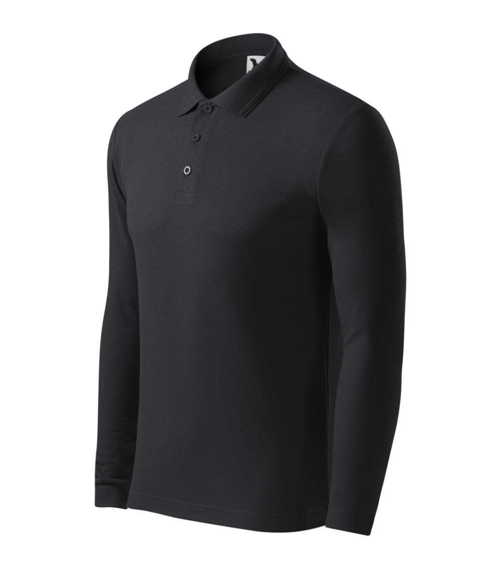 Koszulka polo męska Pique Polo LS P027431F ebony gray
