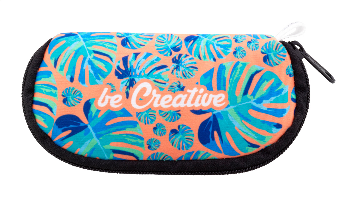 Personalizowane etui na okulary przeciwsłoneczne RPET P121877D czarny