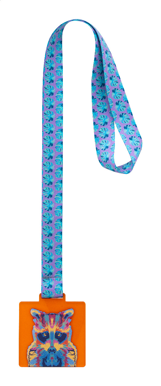 Personalizowany medal P121885D transparentny pomarańczowy