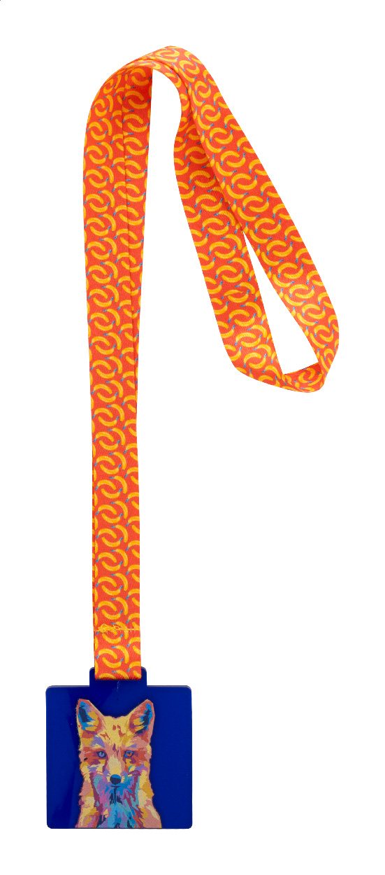 Personalizowany medal P121885D transparentny niebieski