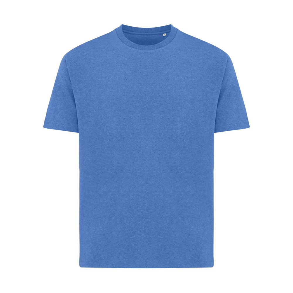 Koszulka z bawełny z recyklingu Iqoniq Teide P063932X niebieski