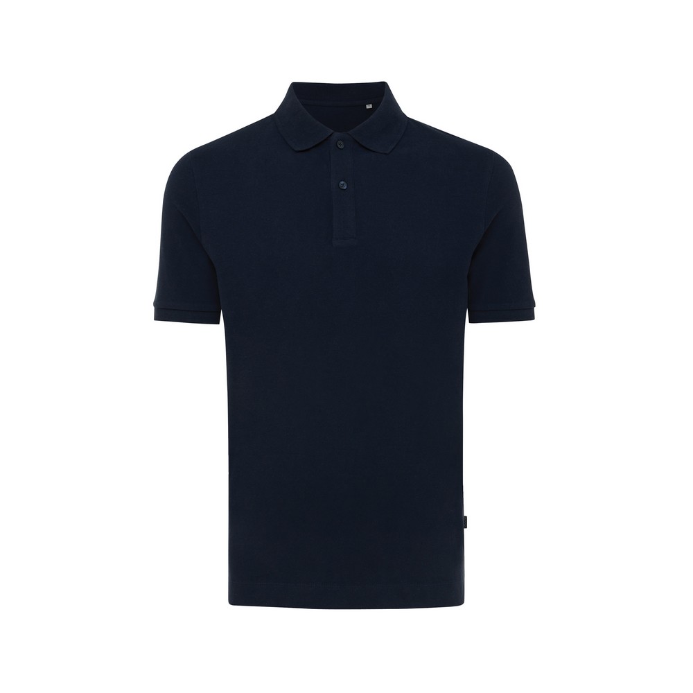Koszulka polo z bawełny z recyklingu Iqoniq Yosemite P047461X navy