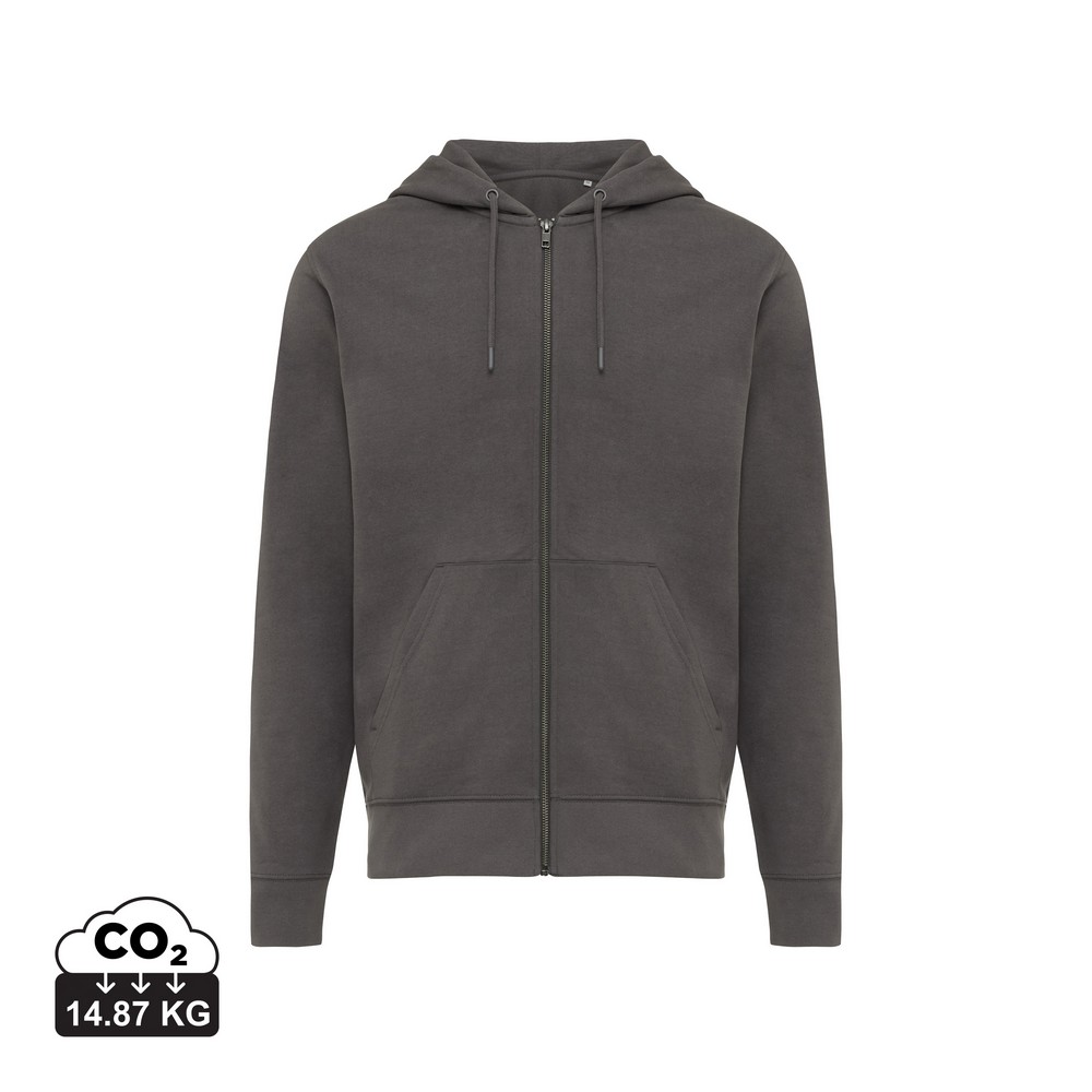 Bluza z kapturem z bawełny z recyklingu Iqoniq Abisko P051938X anthracite