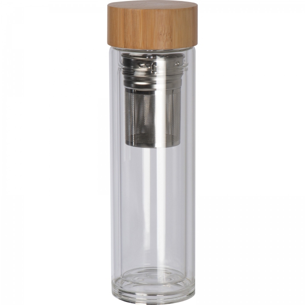 Butelka szklana termiczna 420 ml HENDRIK P086182K MC-134366-420ml Butelka szklana termiczna 420 ml HENDRIK P086182K MC-134366-420ml