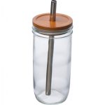 Szklanka z pokrywką i słomką 650 ml P087242K